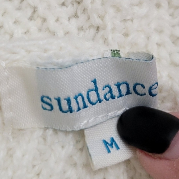 Sundance Women's White Cowl Neck Textured Sweater | Size Medium - Picture 5 of 6